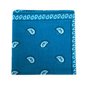 Paisley Bandana Headwrap - Light Blue