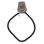 Faux Pearl Bead Necklace 40cm - Black