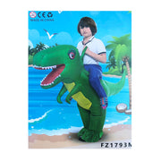 Childrens Inflatable Dinosaur Rider Costume - Ages 4 - 8