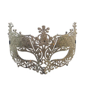 Fancy Glitter Lace Masquerade Mask Light Gold