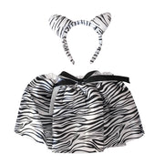 Girls Zebra Costume And Ears For Ages 2 - 5