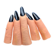 Childrens Witches Fingers With Long Black Nails