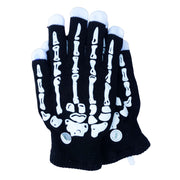 Childrens Skeleton Short Gloves With Lights