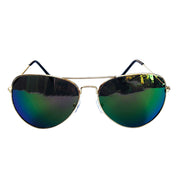 Top Gun Style Glasses - Green Reflective