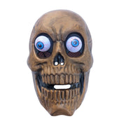 Scary Halloween Googly Eyed Skull - Brown