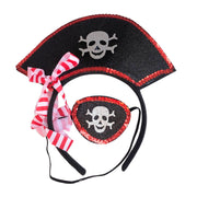 Childrens Pirate Headband Hat - Red