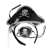 Childrens Pirate Headband Hat - Silver