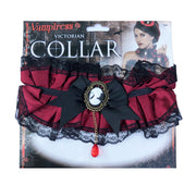 Victorian Vampire Collar - Red And Black