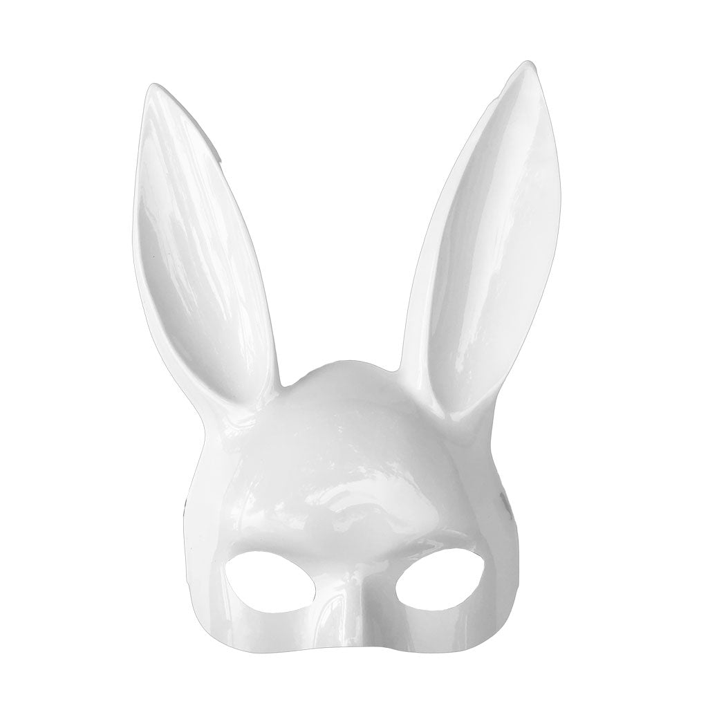 White Rabbit Mask Cute Adult White Bunny Ears Masquerade Mask – Simply Party Supplies