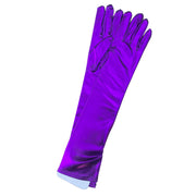 Long Gloves Metallic - Purple