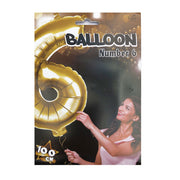 Balloon - Gold Number 6 100cm