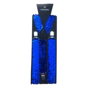 Adult Suspenders - Sequined Blue