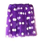 Girls Purple Polka Dot Tulle Tutu