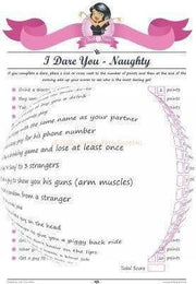 Bachelorette DIY Party Game - I Dare You (Naughty)