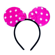Pink Minnie Mouse Ears With White Polka Dots #2